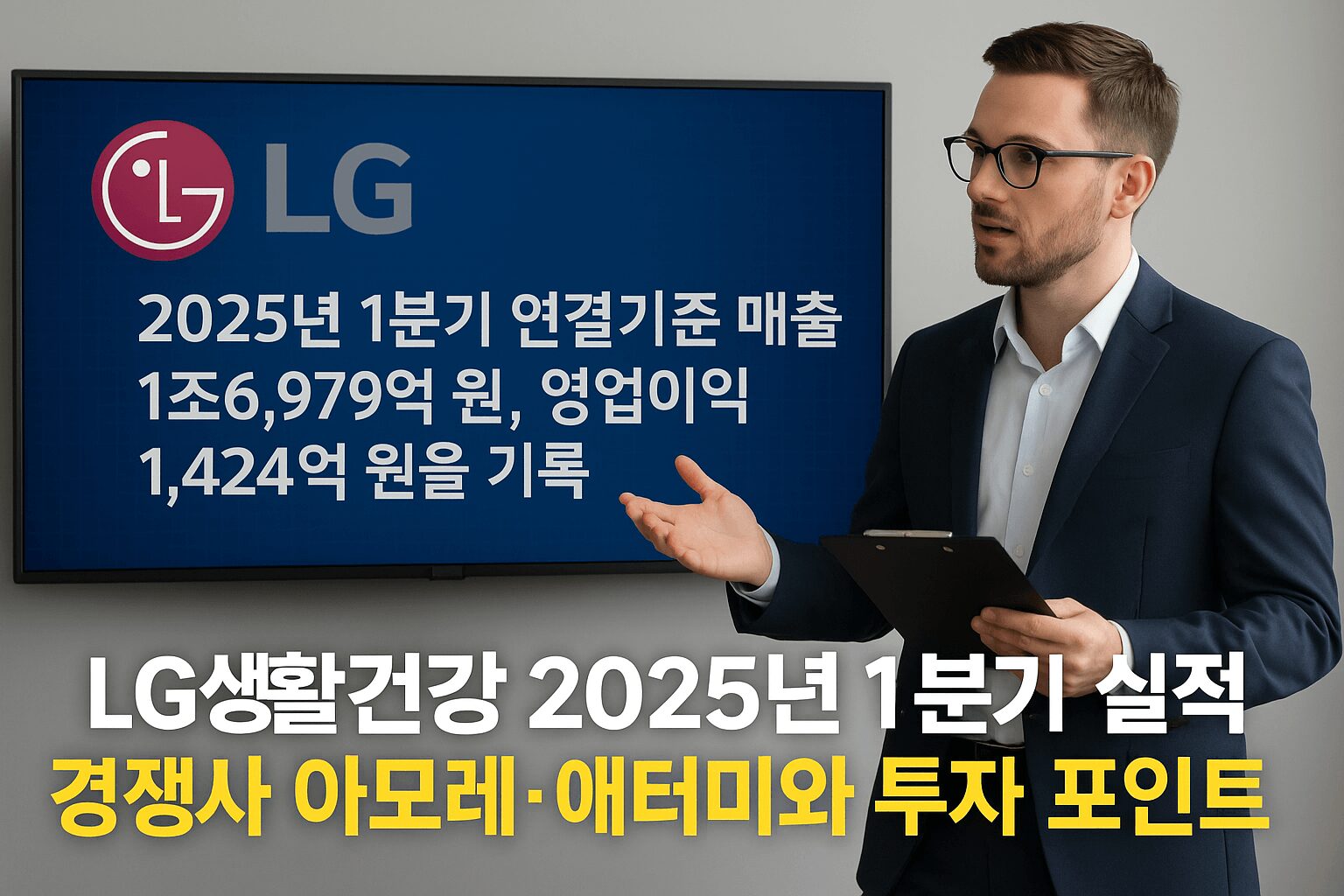 "LG생활건강 2025년 1분기 실적 분석: 경쟁사 아모레·애터미와 투자 포인트"썸네일 이미지