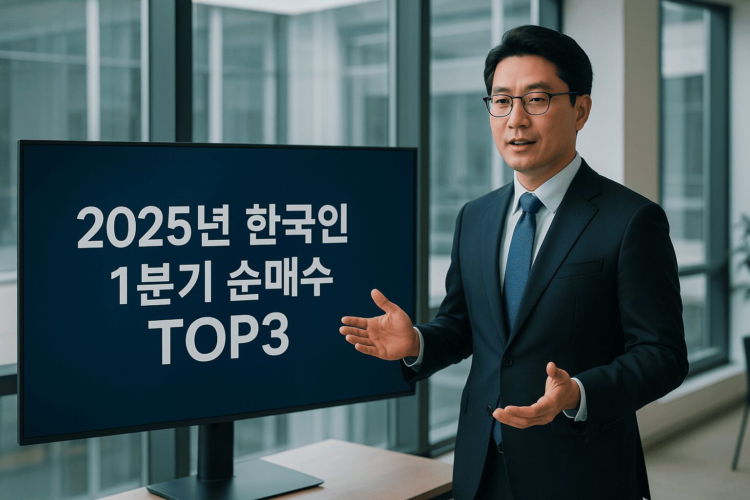 "국내 주식 투자: 2025년 한국인 1분기 순매수 TOP3"썸네일 이미지