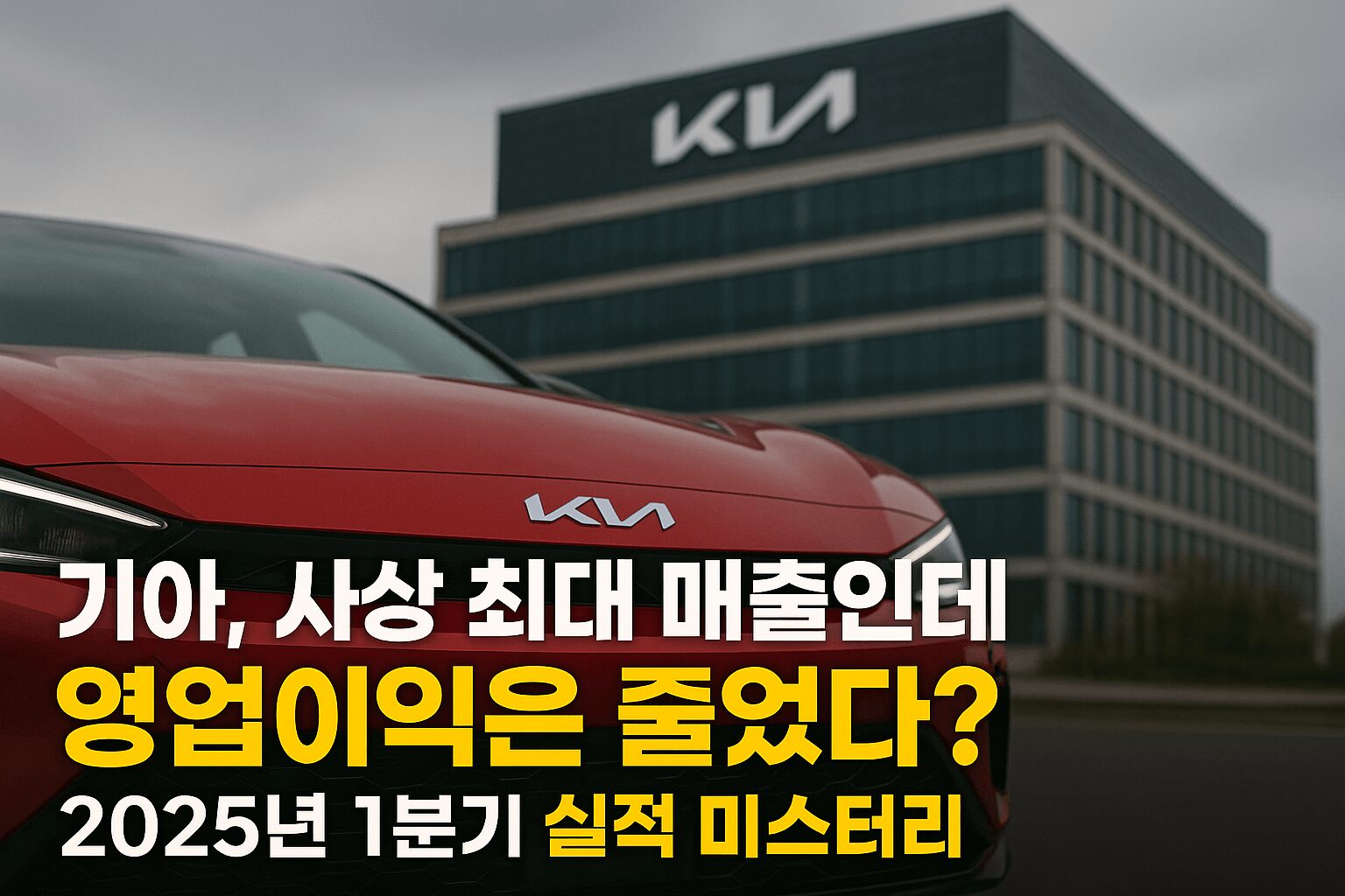 "기아, 사상 최대 매출인데 영업이익은 줄었다? 2025년 1분기 실적 미스터리"썸네일 이미지