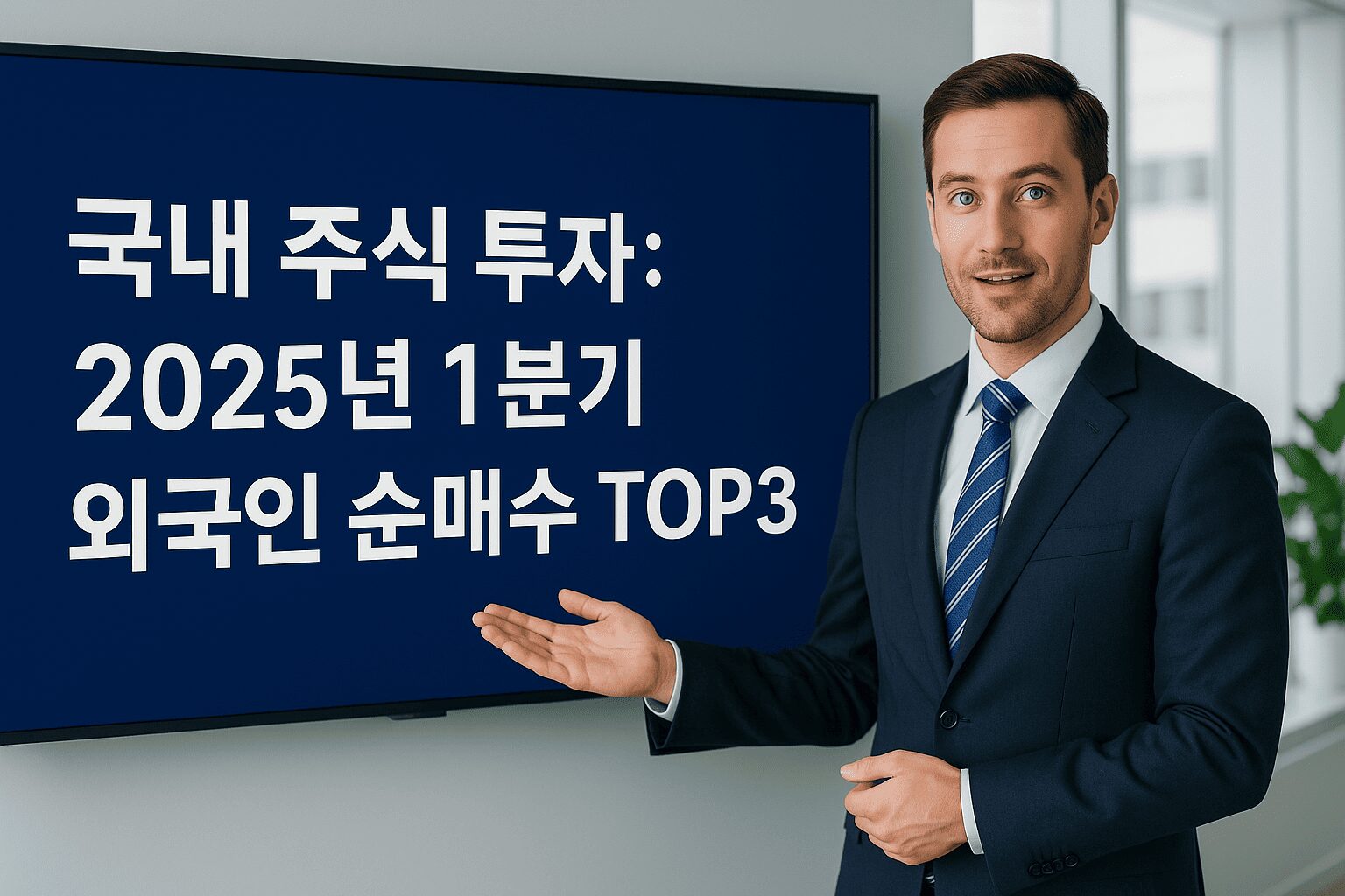 "국내 주식 투자: 2025년 1분기 외국인 순매수 TOP3"썸네일 이미지