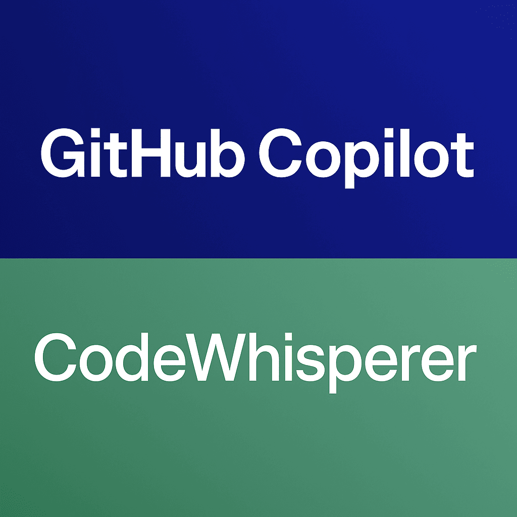 " Microsoft의 GitHub Copilot, Amazon의 CodeWhisperer"나타낸 이미지