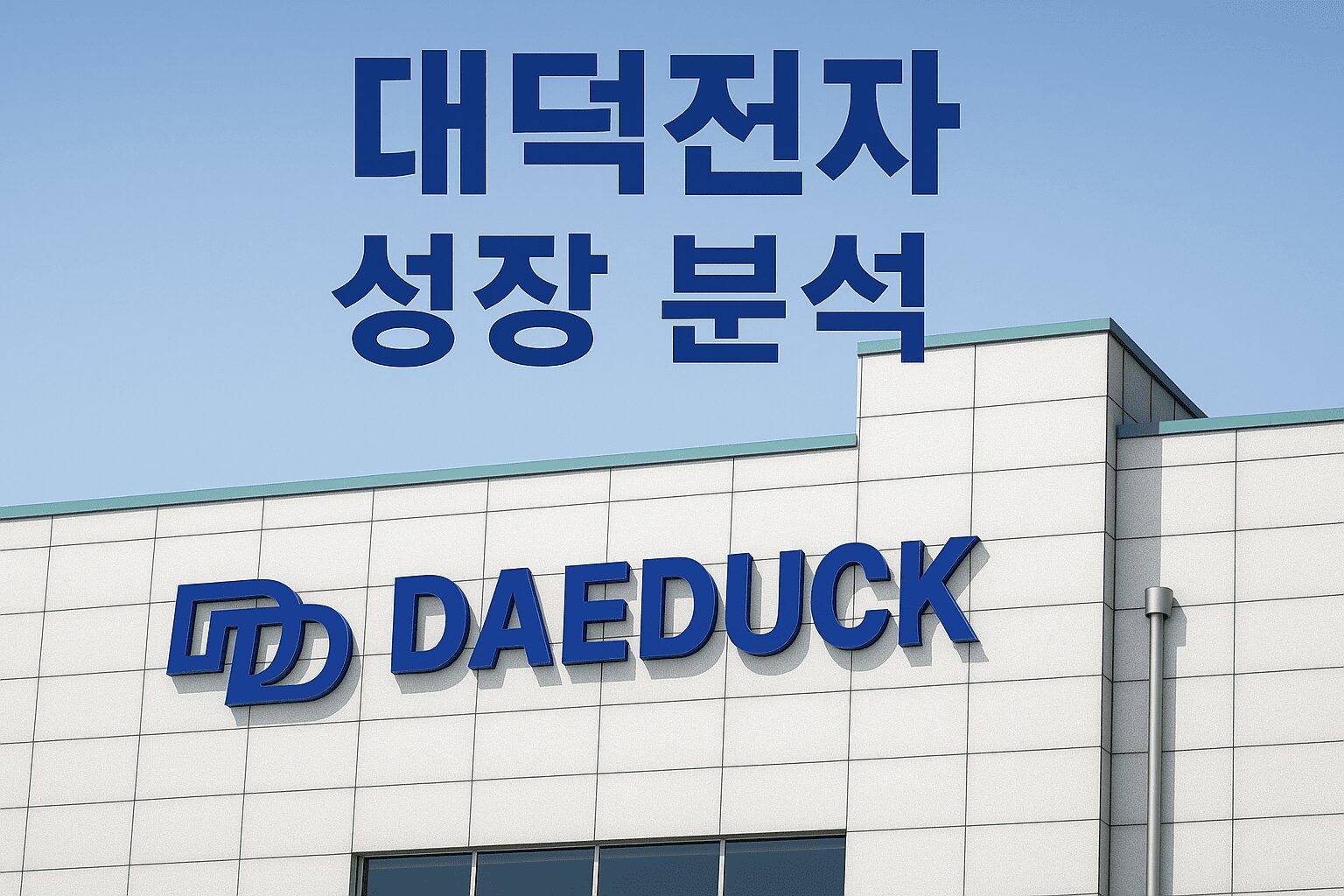 "대덕전자 2025년 성장 분석"썸네일 이미지. (대덕전자 본사)